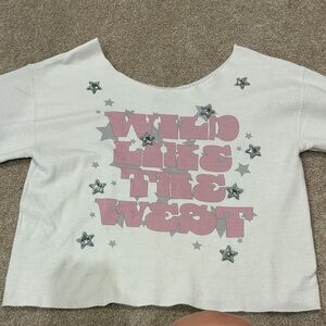 Women's Long Sleeve Top with Pink Graphic